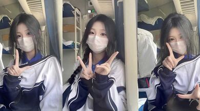 山东舞蹈美少女 曹羽萌 不雅视频流出 为爱跟男友厕所隔间玩SM 露奶戴脖圈口交舔屌 全程露脸被录！